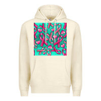 Sandshell Cancer Ribbon with Heart Premium Hoodie - texasbilliewilder