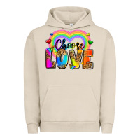 Pigment French Oak Choose love Urban Hoodie - Zillion Design Studio