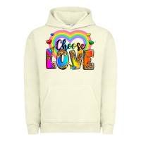 Pigment Pistachio Choose love Urban Hoodie - Zillion Design Studio