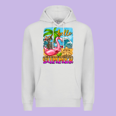 Hello Summer Skeleton Premium Hoodie Designed By Zillion Design Studio