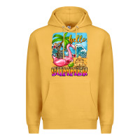 Mustard hello summer skeleton Premium Hoodie - Zillion Design Studio