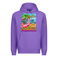 Purple hello summer skeleton Premium Hoodie - Zillion Design Studio