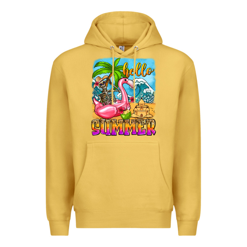 Hello Summer Skeleton Premium Hoodie by Zillion Design Studio | Teevron