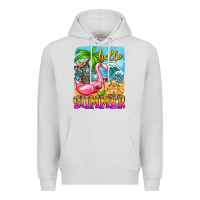 Dove Grey hello summer skeleton Premium Hoodie - Zillion Design Studio