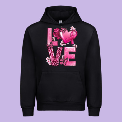 Love Cancer With Heart Urban Hoodie Designed By Texasbilliewilder
