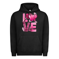 Pigment Black Love Cancer with Heart Urban Hoodie - texasbilliewilder