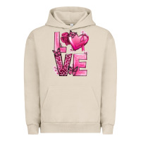 Pigment French Oak Love Cancer with Heart Urban Hoodie - texasbilliewilder