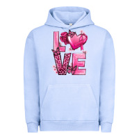 Pigment Grape Ice Love Cancer with Heart Urban Hoodie - texasbilliewilder