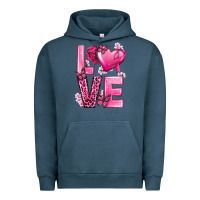 Pigment Midnight Navy Love Cancer with Heart Urban Hoodie - texasbilliewilder