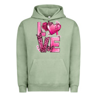 Pigment Oil Green Love Cancer with Heart Urban Hoodie - texasbilliewilder