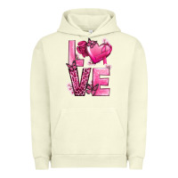 Pigment Pistachio Love Cancer with Heart Urban Hoodie - texasbilliewilder