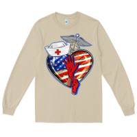 Mushroom patriotic nurse love Long Sleeve Tee - BarkalooDesign