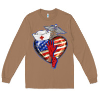 Toasted Coconut patriotic nurse love Long Sleeve Tee - BarkalooDesign