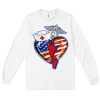 Patriotic Nurse Love Long Sleeve Tee | Teevron