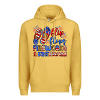 Antique Gold flip flops fireworks and freedom Premium Hoodie - Zillion Design Studio
