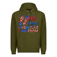 Army Green flip flops fireworks and freedom Premium Hoodie - Zillion Design Studio