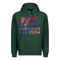 Sports Green flip flops fireworks and freedom Premium Hoodie - Zillion Design Studio
