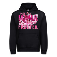 Black My Mama Is a Fighter with Ribbon Urban Hoodie - texasbilliewilder