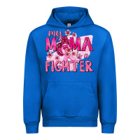 Cobalt My Mama Is a Fighter with Ribbon Urban Hoodie - texasbilliewilder