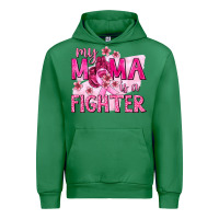 Emerald My Mama Is a Fighter with Ribbon Urban Hoodie - texasbilliewilder
