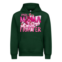 Forest Green My Mama Is a Fighter with Ribbon Urban Hoodie - texasbilliewilder