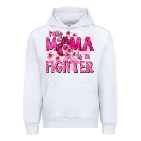 White My Mama Is a Fighter with Ribbon Urban Hoodie - texasbilliewilder