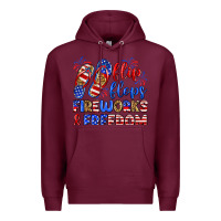 Burgundy flip flops fireworks and freedom Premium Hoodie - Zillion Design Studio