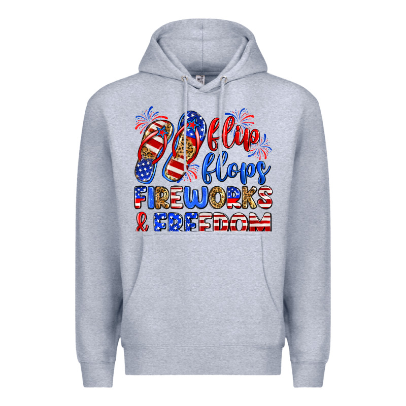 Flip Flops Fireworks And Freedom Premium Hoodie by Zillion Design Studio | Teevron