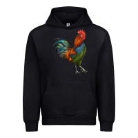Black rooster Urban Hoodie - RanaPortraitStore