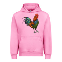 Fuchsia Pink rooster Urban Hoodie - RanaPortraitStore