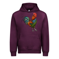 Mauve Wine rooster Urban Hoodie - RanaPortraitStore