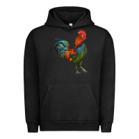 Pigment Black rooster Urban Hoodie - RanaPortraitStore