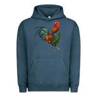 Pigment Midnight Navy rooster Urban Hoodie - RanaPortraitStore