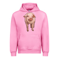 Fuchsia Pink pig Urban Hoodie - RanaPortraitStore