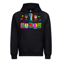 Foreset Green we are all human Urban Hoodie - Zillion Design Studio