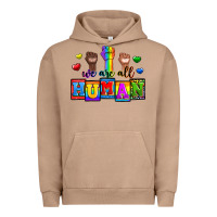 Pigment Burro we are all human Urban Hoodie - Zillion Design Studio