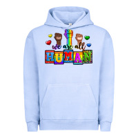 Pigment Grape Ice we are all human Urban Hoodie - Zillion Design Studio