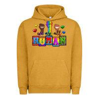 Pigment Peanut Butter we are all human Urban Hoodie - Zillion Design Studio