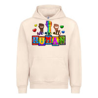 Sandshell we are all human Urban Hoodie - Zillion Design Studio