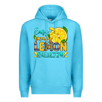 Ocean Blue easy peasy lemon squezzy Premium Hoodie - Zillion Design Studio