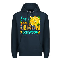 Navy easy peasy lemon squezzy Premium Hoodie - Zillion Design Studio