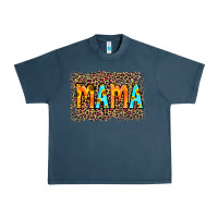 Midnight Navy Leopard Sunflower Mama Urban Heavy Tee - RanaPortraitStore
