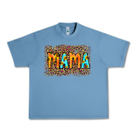 Pebble Blue Leopard Sunflower Mama Urban Heavy Tee - RanaPortraitStore
