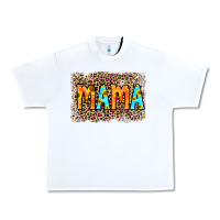 White Leopard Sunflower Mama Urban Heavy Tee - RanaPortraitStore