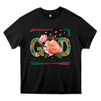 Black With god all things are possible leopard frame Heavy Core Tee - LillyAllenDesigns