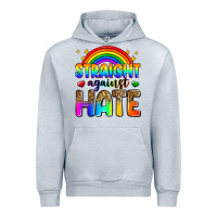 Heather Grey straight against hate Urban Hoodie - Zillion Design Studio