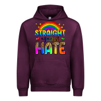 Mauve Wine straight against hate Urban Hoodie - Zillion Design Studio