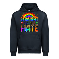 Navy straight against hate Urban Hoodie - Zillion Design Studio