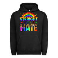 Pigment Black straight against hate Urban Hoodie - Zillion Design Studio