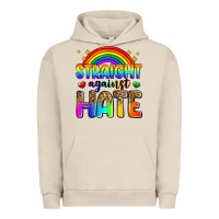 Pigment French Oak straight against hate Urban Hoodie - Zillion Design Studio
